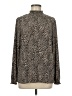 Anne Klein Animal Print Gold Brown Long Sleeve Blouse Size M - photo 1