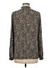 Anne Klein Animal Print Gold Brown Long Sleeve Blouse Size M - photo 2