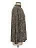Anne Klein Animal Print Gold Brown Long Sleeve Blouse Size M - photo 4