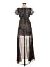 Lulus 100% Polyester Animal Print Silver Cocktail Dress Size S - photo 1
