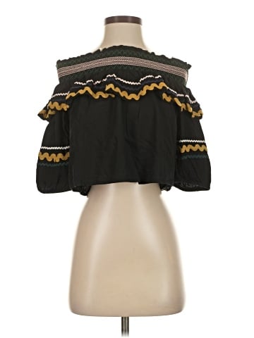 Red Carter 3/4 Sleeve Blouse (view 1)