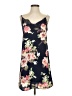 Aqua 100% Rayon Floral Black Casual Dress Size S - photo 1