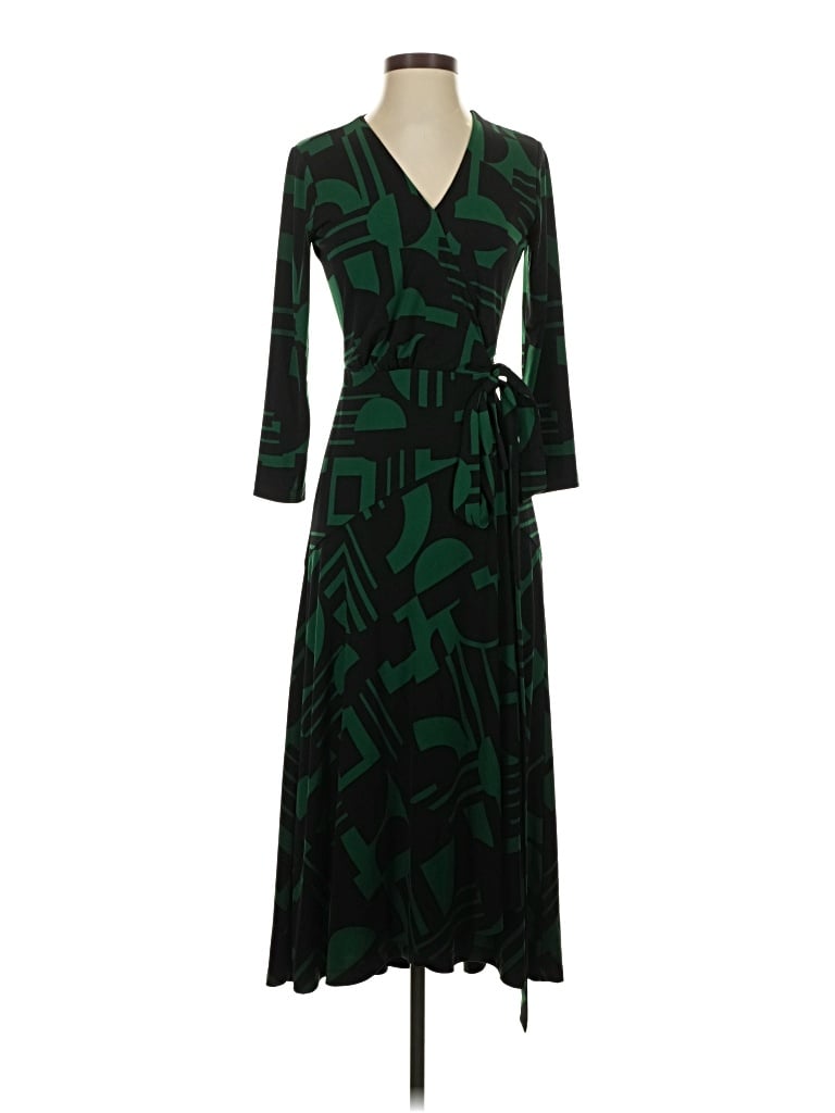 Pre-owned Susan Graver Casual Dress In Green