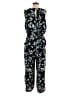 Tahari 100% Polyester Floral Black Jumpsuit Size 8 - photo 2