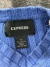 Express 100% Cotton Blue Pullover Sweater Size M - photo 7