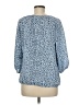 Laundry by Shelli Segal 100% Polyester Blue 3/4 Sleeve Blouse Size M - photo 2