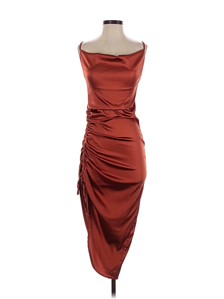 Pre-owned Lyaner Cocktail Dress In Burgundy