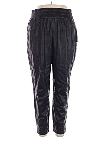 Aqua Faux Leather Pants (view 1)