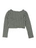 Aqua Houndstooth Black Long Sleeve Blouse Size S (estimated, youth) - photo 2