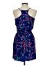 Parker 100% Silk Floral Blue Cocktail Dress Size M - photo 2