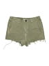 Zara Solid Green Denim Shorts Size M - photo 1