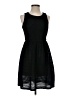 Bordeaux 100% Polyester Solid Black Casual Dress Size XS - photo 1