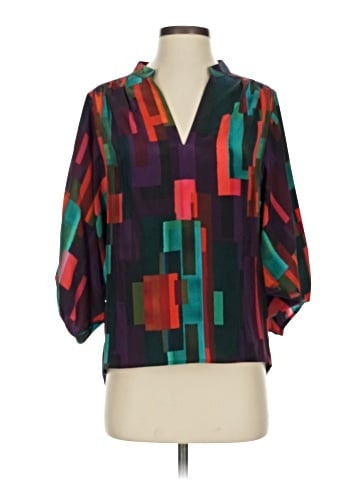 Trina Turk 3/4 Sleeve Silk Top (view 1)