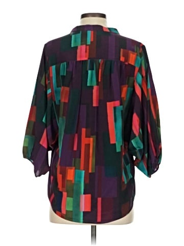 Trina Turk 3/4 Sleeve Silk Top (view 2)