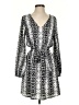 Express 100% Polyester Paisley Animal Print Multi Color Black Casual Dress Size S - photo 1
