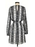 Express 100% Polyester Paisley Animal Print Multi Color Black Casual Dress Size S - photo 2