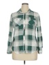 Passport 100% Polyester Plaid Green Long Sleeve Blouse Size 1X - photo 1