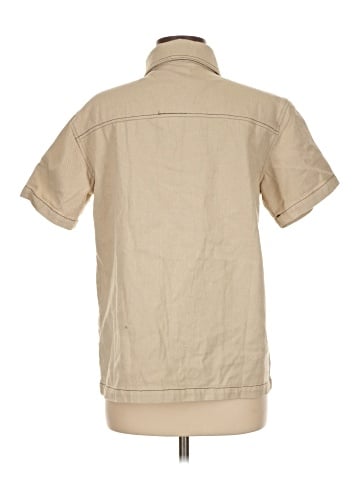 Charcoal Short Sleeve Button-Down Shirt (view 2)