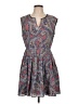 J.Crew 100% Polyester Paisley Gray Casual Dress Size 10 - photo 1