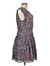 J.Crew 100% Polyester Paisley Gray Casual Dress Size 10 - photo 4