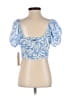 Assorted Brands 100% Viscose Blue Short Sleeve Blouse Size XS - photo 2