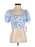 Assorted Brands 100% Viscose Blue Short Sleeve Blouse Size XS - photo 1