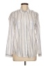 Joie Stripes Ivory Long Sleeve Button-Down Shirt Size M - photo 1