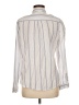 Joie Stripes Ivory Long Sleeve Button-Down Shirt Size M - photo 2