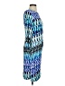 Chico's Print Multi Color Blue Casual Dress Size S - photo 4