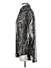 Dress Forum Metallic Silver Long Sleeve Blouse Size S - photo 5
