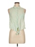 Assorted Brands Green Sleeveless Button-Down Shirt Size M - photo 1