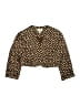 Talbots 100% Cotton Polka Dots Brown Blazer Size 4 - photo 1
