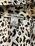 Dalia Collection 100% Rayon Animal Print Gold Long Sleeve Blouse Size L - photo 7