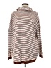 Unbranded 100% Polyester Stripes Brown Turtleneck Sweater Size L - photo 1