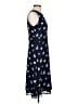 Ann Taylor 100% Polyester Hearts Blue Casual Dress Size 2 - photo 4