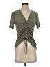 MICHAEL Michael Kors Gray Tan Short Sleeve Top Size S - photo 1
