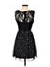 B. Smart 100% Polyester Stars Black Cocktail Dress Size 5 - photo 2
