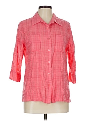 Christopher & Banks 3/4 Sleeve Button-Down Shirt (view 1)