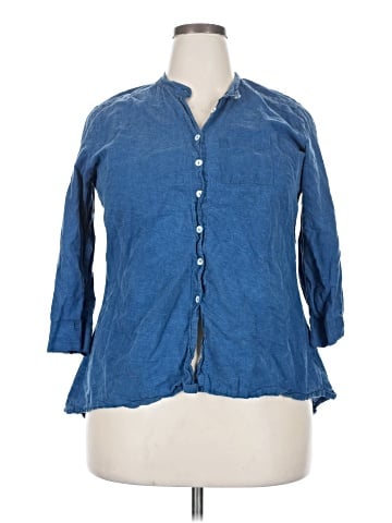 Fabindia 3/4 Sleeve Button-Down Shirt (view 1)