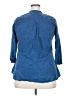 Fabindia Blue 3/4 Sleeve Button-Down Shirt Size XXL - photo 2
