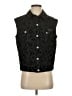 Rene Lezard Black Denim Vest Size 2 - photo 1