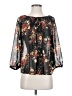 Bellatrix 100% Polyester Black 3/4 Sleeve Blouse Size XS - photo 1