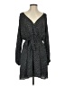 Gap 100% Polyester Polka Dots Gray Casual Dress Size S - photo 1