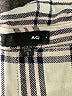 Aqua 100% Rayon Plaid Ivory Long Sleeve Blouse Size S - photo 7