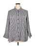 Joan Rivers 100% Polyester Checkered-gingham Silver 3/4 Sleeve Blouse Size 20w - photo 1