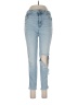 Bershka Color Block Blue Jeans Size 10 - photo 1