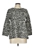 Cynthia Rowley Animal Print Silver Pullover Sweater Size L - photo 1