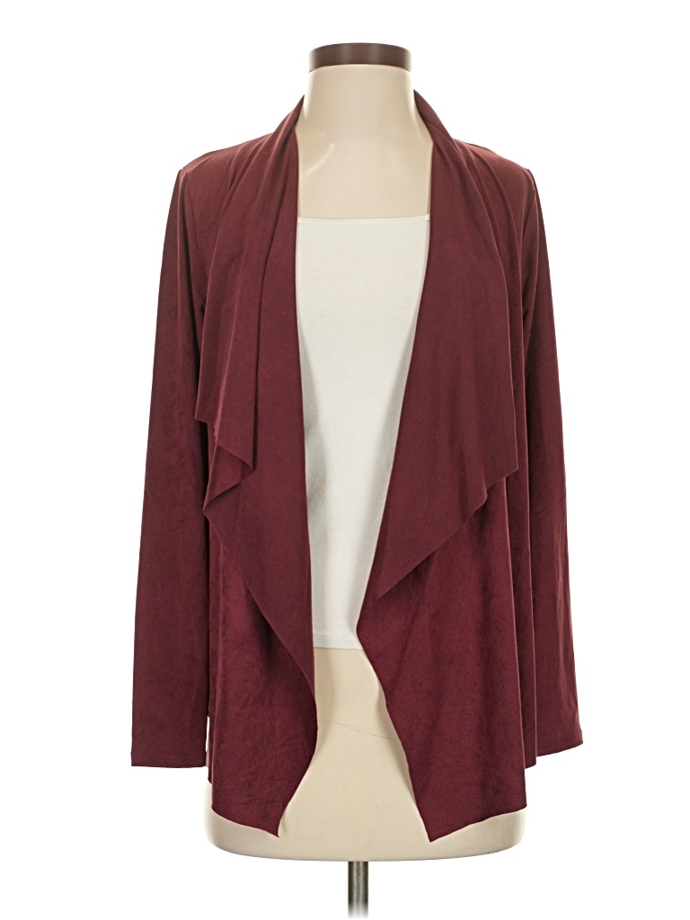 Pre-owned Les Amis Cardigan Sweater In Burgundy