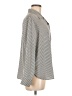Bentley 100% Polyester Stripes Gray Long Sleeve Blouse Size M - photo 4
