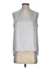 Go By Go Silk 100% Silk Silver Sleeveless Silk Top Size XS - photo 1